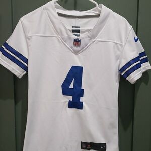 Nike White and Blue NFL Jersey